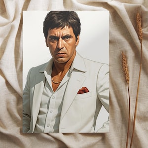 scarface dress shirt Cotton On Men's Box Fit License T-Shirt - Black