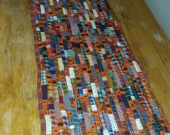 No. 10 String Quilt Homespun Runner, Illini Autumn Series