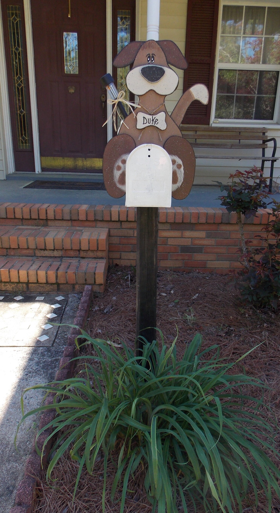 Dog Mailbox Topper With Solar Light Etsy