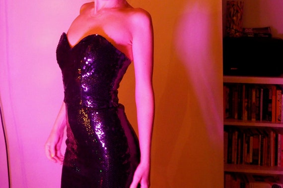 sequin sweetheart cocktail dress