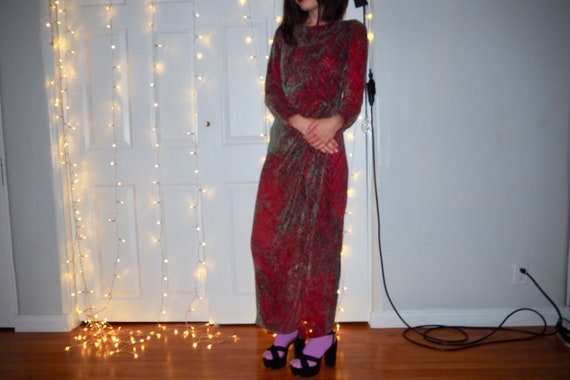 bill blass velvet gown