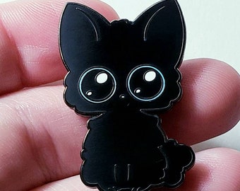 Little Manx Black Kitten Enamel Pin