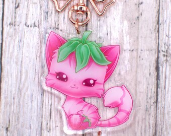 2.5 Inch Dangling Fruit Animal Keychain