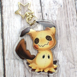 2.5 Inch Double-Sided Mimikyu Acrylic Keychain
