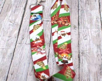 Fairy Kitten Christmas Holiday Lanyard