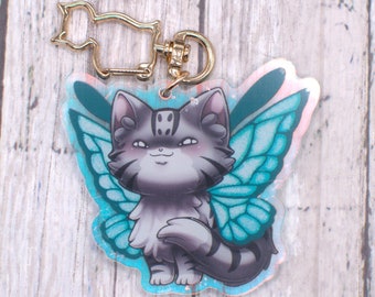 2.5 Inch Silver/Gray Fairy Tabby Fairy Kitten
