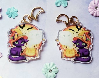 2.5 inch Halloween Glitter Acrylic Charms