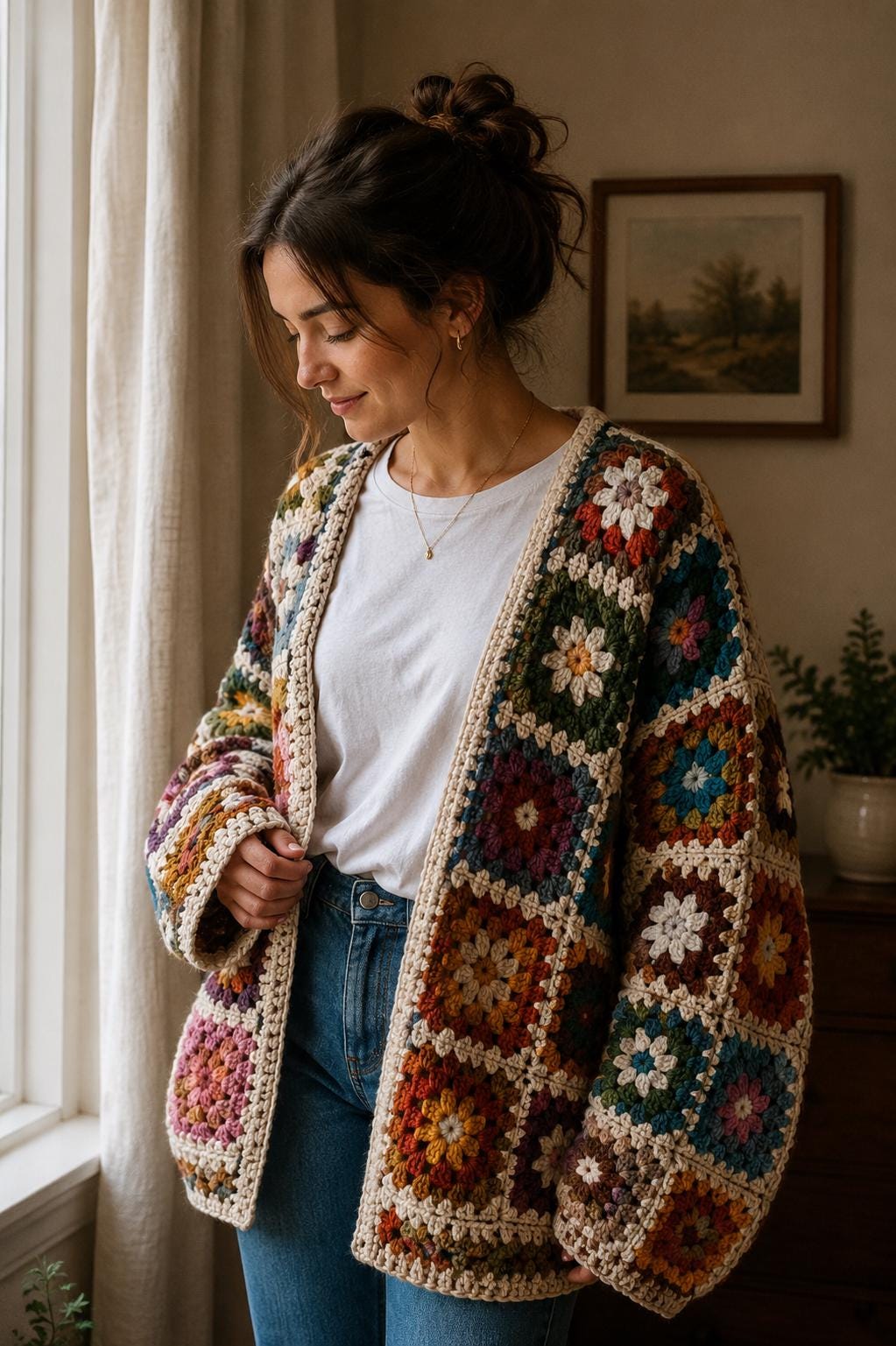 Colorful Oversized Cardigan - Etsy