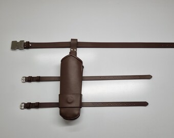Fondina in pelle Vash the Stampede: accessorio per cosplay di Trigun VEA Stampede