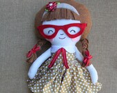 Handmade Little School Girl Rag Doll