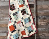 Handmade Quilt - Perfect gift for the holidays! Small Throw Quilt  ***READY TO SHIP***