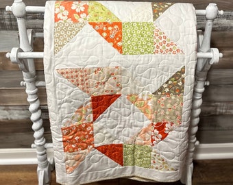 Handmade Quilt - Perfect for baby shower gift! READY TO SHIP. 72 x 72 inches