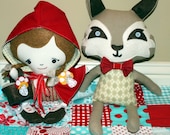 Handmade Little Red and Big Bad Wolf Combo - Made to Order