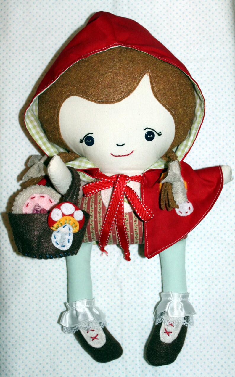 Handmade Little Red Riding Hood Doll image 2