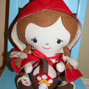 Handmade Little Red Riding Hood Doll image 2