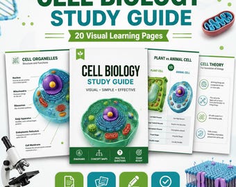 Cell Biology Study Guide | Visual Notes, Diagrams, Practice Questions (PDF Download)