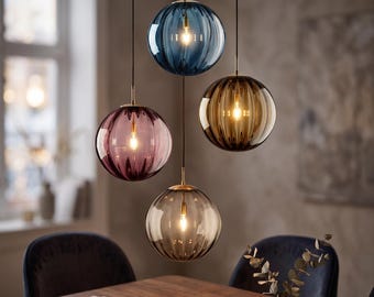 Glass Globe Pendant Light, Nordic Hanging Ceiling Lamp, Modern Bar Fixture Decor
