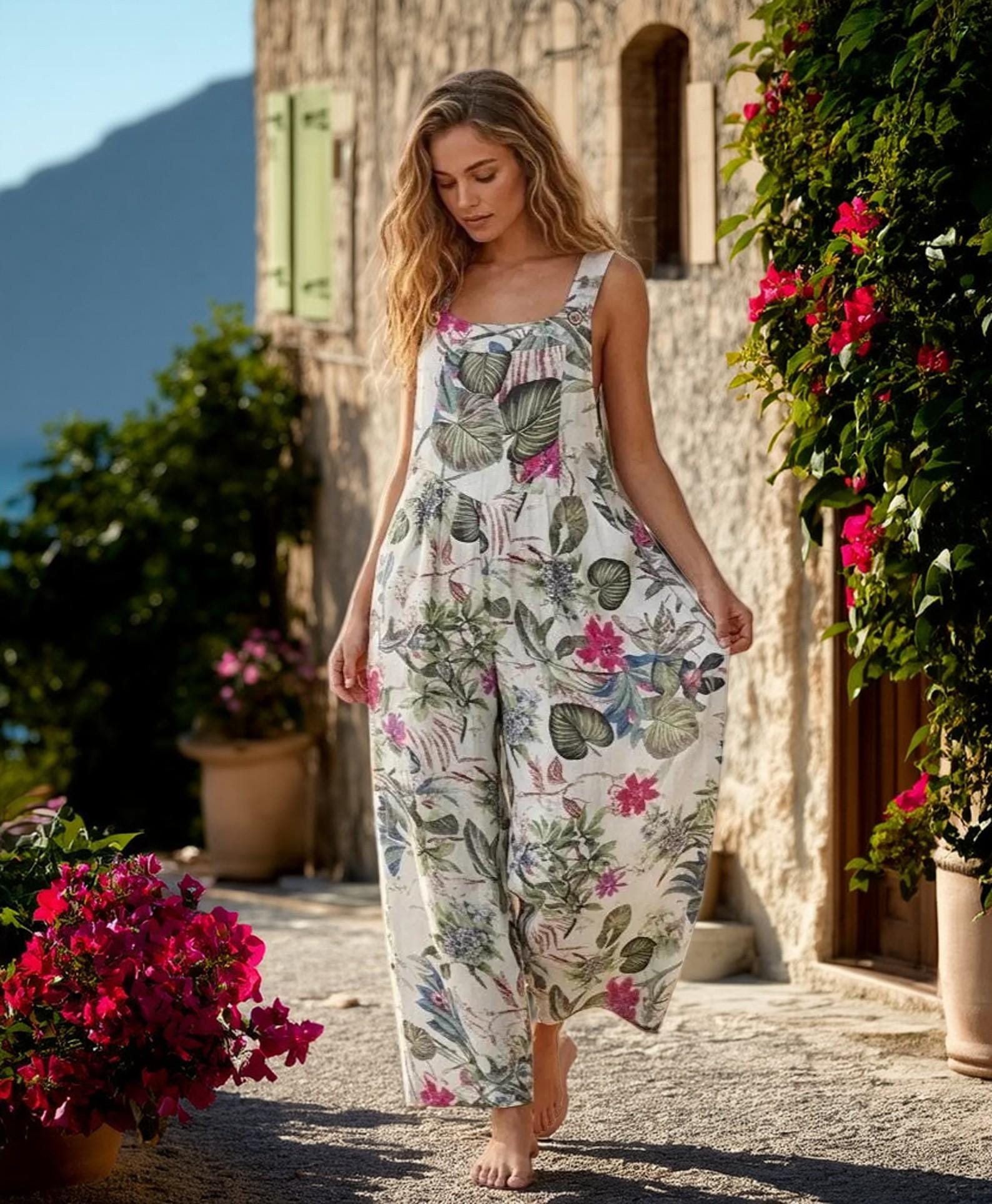 Womans Floral Overalls - Etsy
