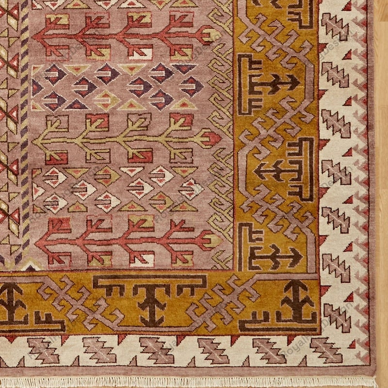 Rust and Yellow Rug - Etsy