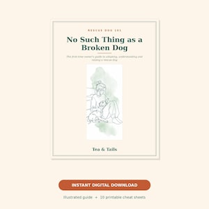 Guida per cani da soccorso + Liste di controllo stampabili / Pacchetto primi 30 giorni / Ebook sull'adozione del cane, programma giornaliero, preparazione al veterinario / Download immediato