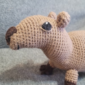 Capybara Amigurumi Plush, Handmade Rodent Toy