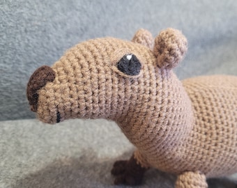 Capybara Amigurumi Plush, Handmade Rodent Toy