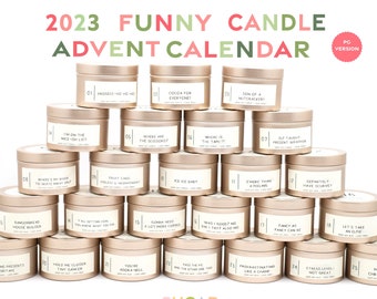 2023 Advent Calendar 25 Funny Christmas Candles Unique Candle Advent Calendar Countdown Christmas Calendar