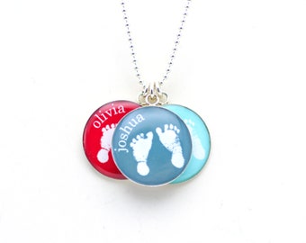 Baby Footprints Necklace | Mother's Necklace | Baby Footprints | Infant Loss | Memorial Necklace | Mothers Day Gift | Footprint Jewelry