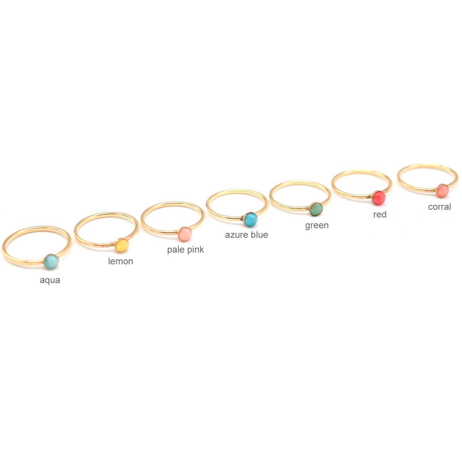 Gold Stacking Rings • Minimal Jewelry • Mothers Ring • Delicate Gold ...