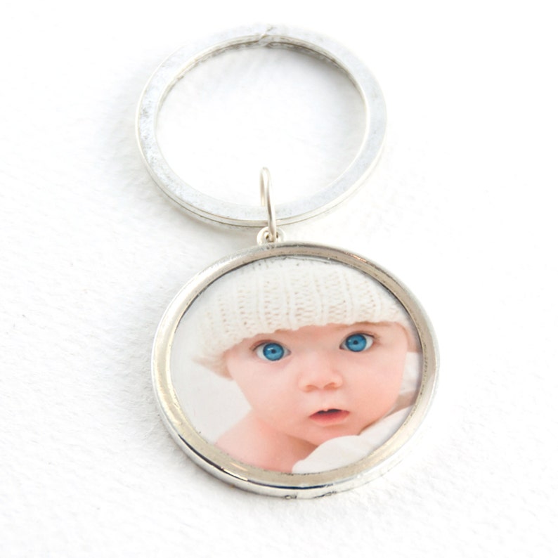 Personalized Key Ring Photo Key Chain Key Chain for Dad Custom Key Ring Christmas Gift for Him Picture Key Chain Gift image 3