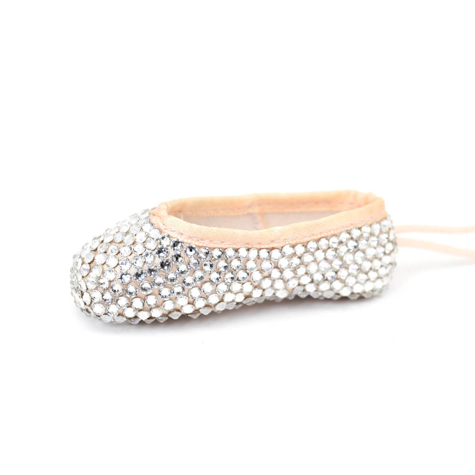 pointe shoe ornament | mini ballet shoe | crystal shoe | dance bag charm | mini pointe shoe key chain | ballerina gift | dancer