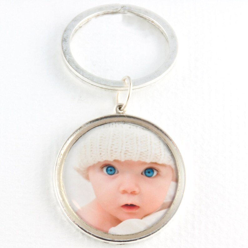 Personalized Key Ring Photo Key Chain Key Chain for Dad Custom Key Ring Christmas Gift for Him Picture Key Chain Gift image 2