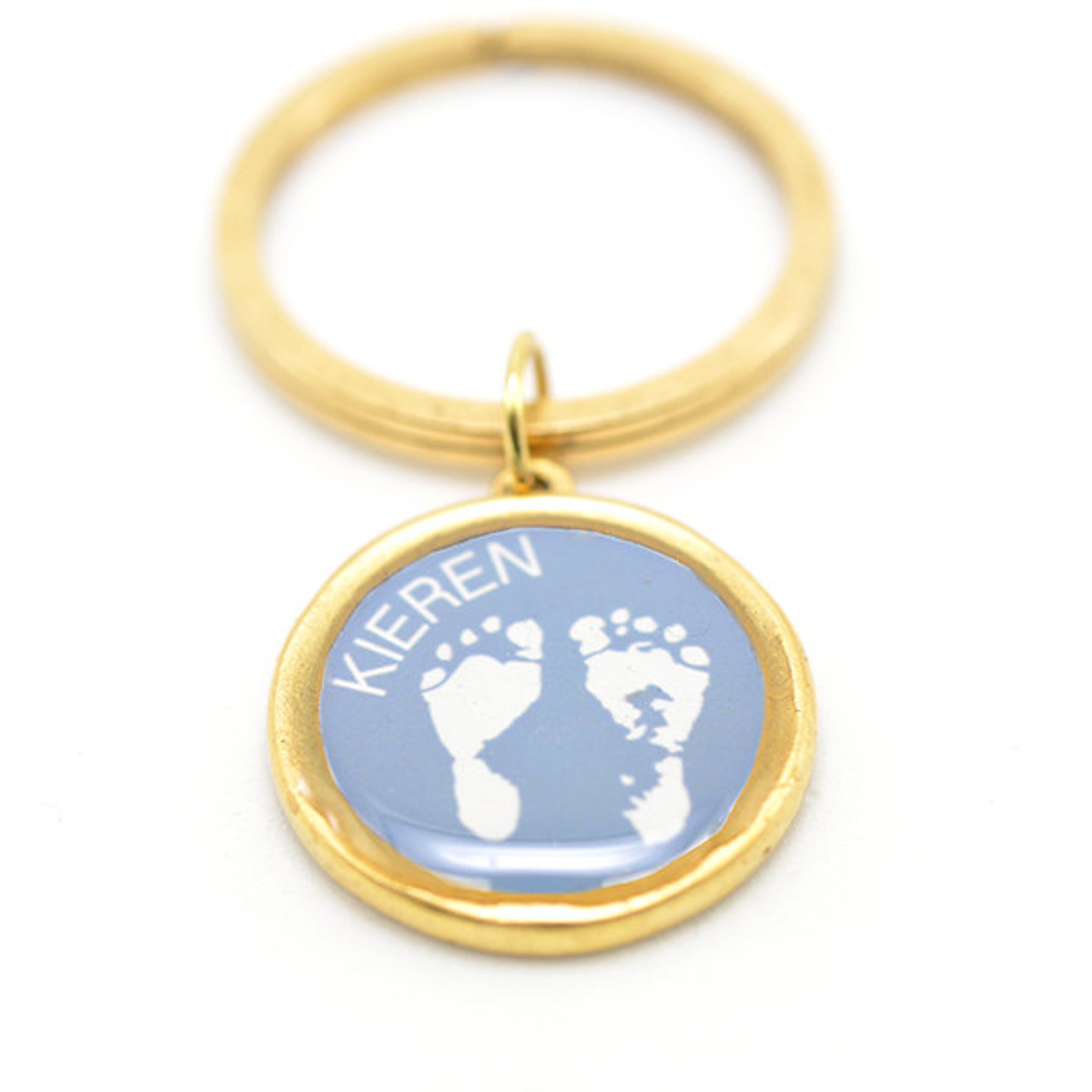 Footprints Keychain Personalized Keychain Footprints Etsy Norway