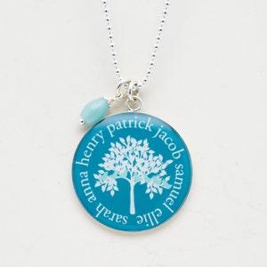 Family Tree Necklace | Mothers Necklace | Sterling Silver Mothers Day Grandmother Necklace
