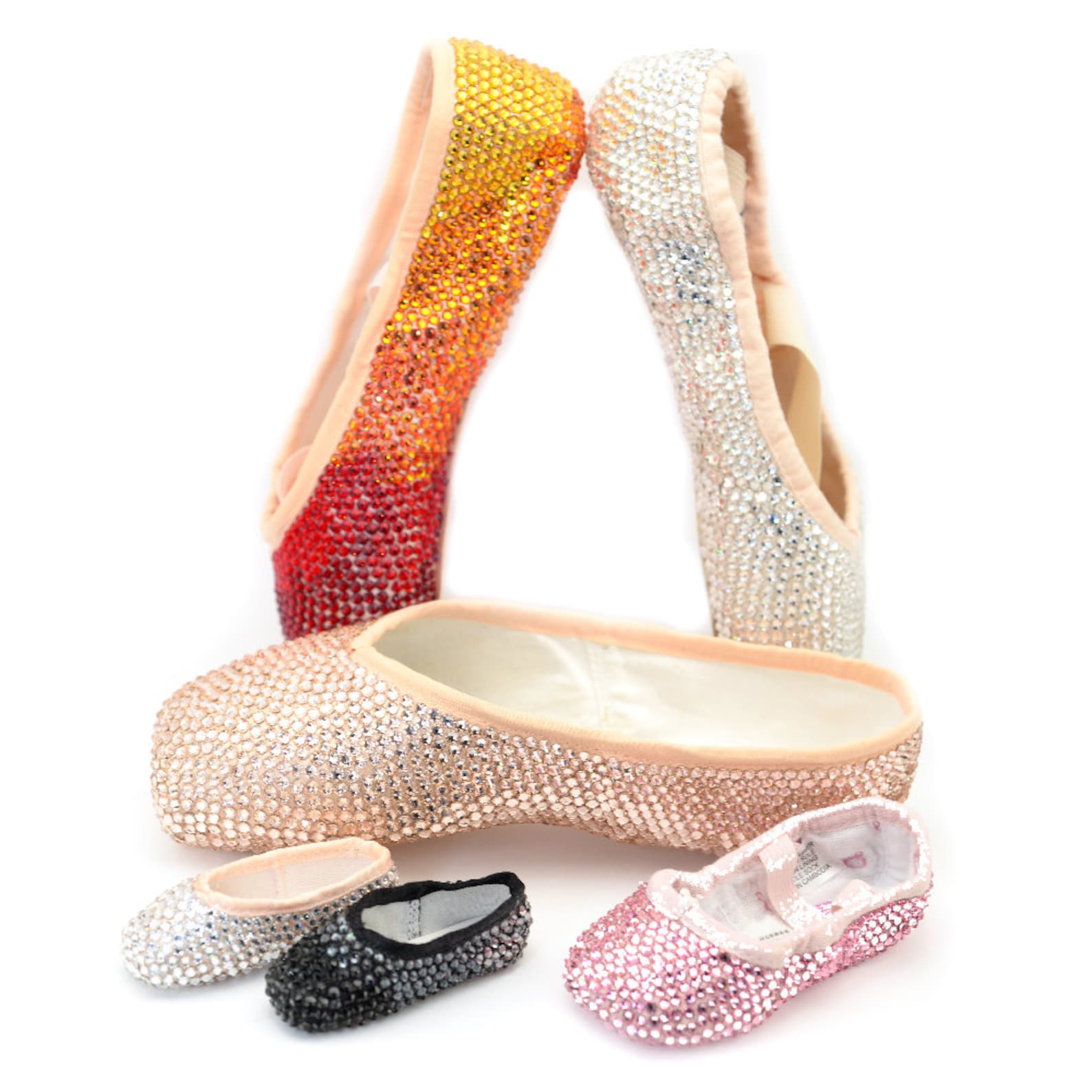 decorated pointe shoes | crystal ballet shoes | gift for dancer | 100% swarovski crystals | your pointe shoes decorated with cry