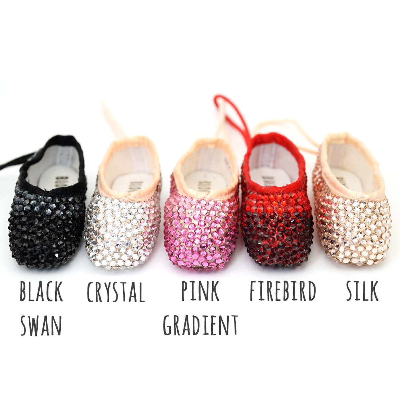 pointe shoe ornament | mini ballet shoe | crystal shoe | dance bag charm | mini pointe shoe key chain | ballerina gift | dancer