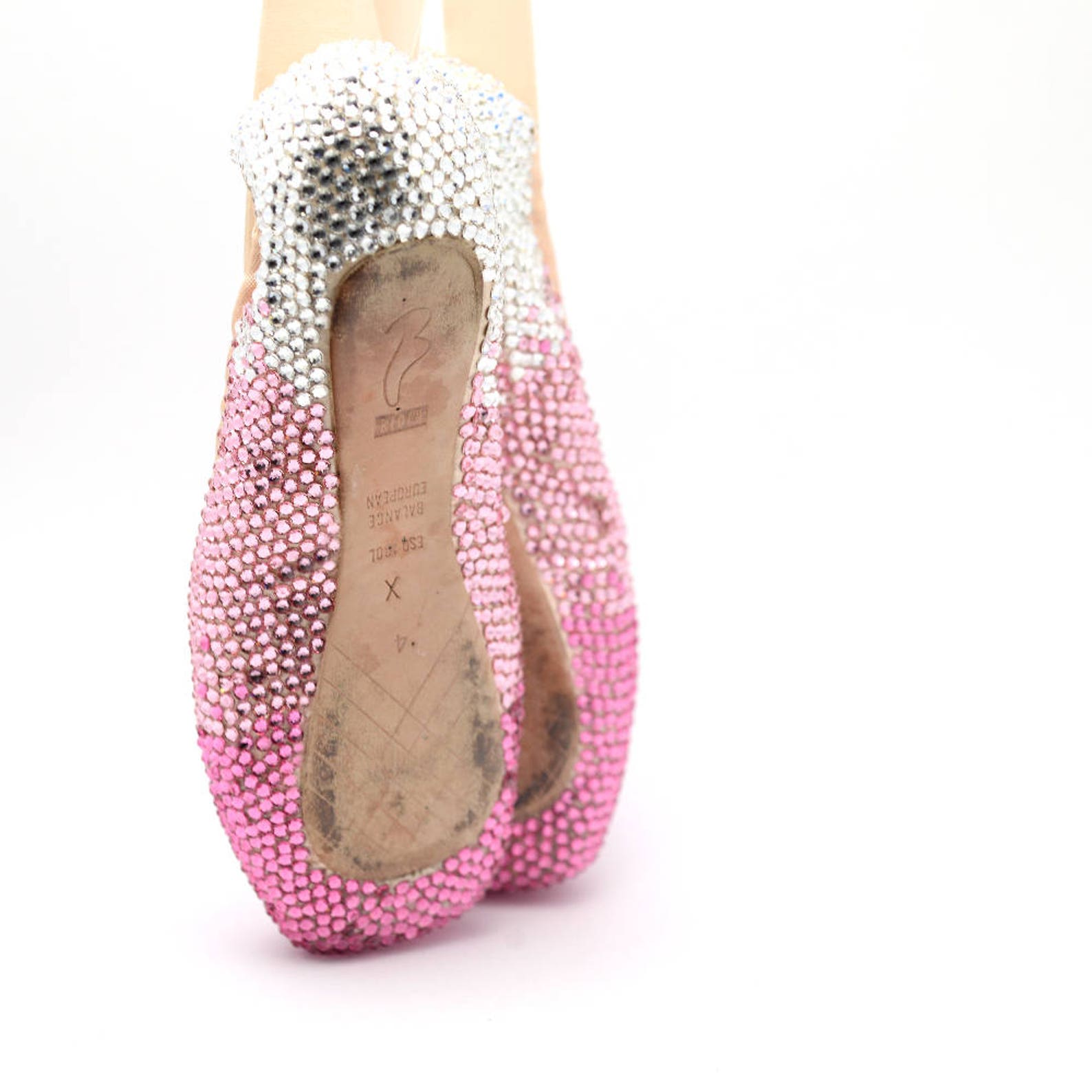 crystal pointe shoes | decorated ballet shoes | ballerina gift | swarovski crystal shoes | custom crystal color | gift for dance