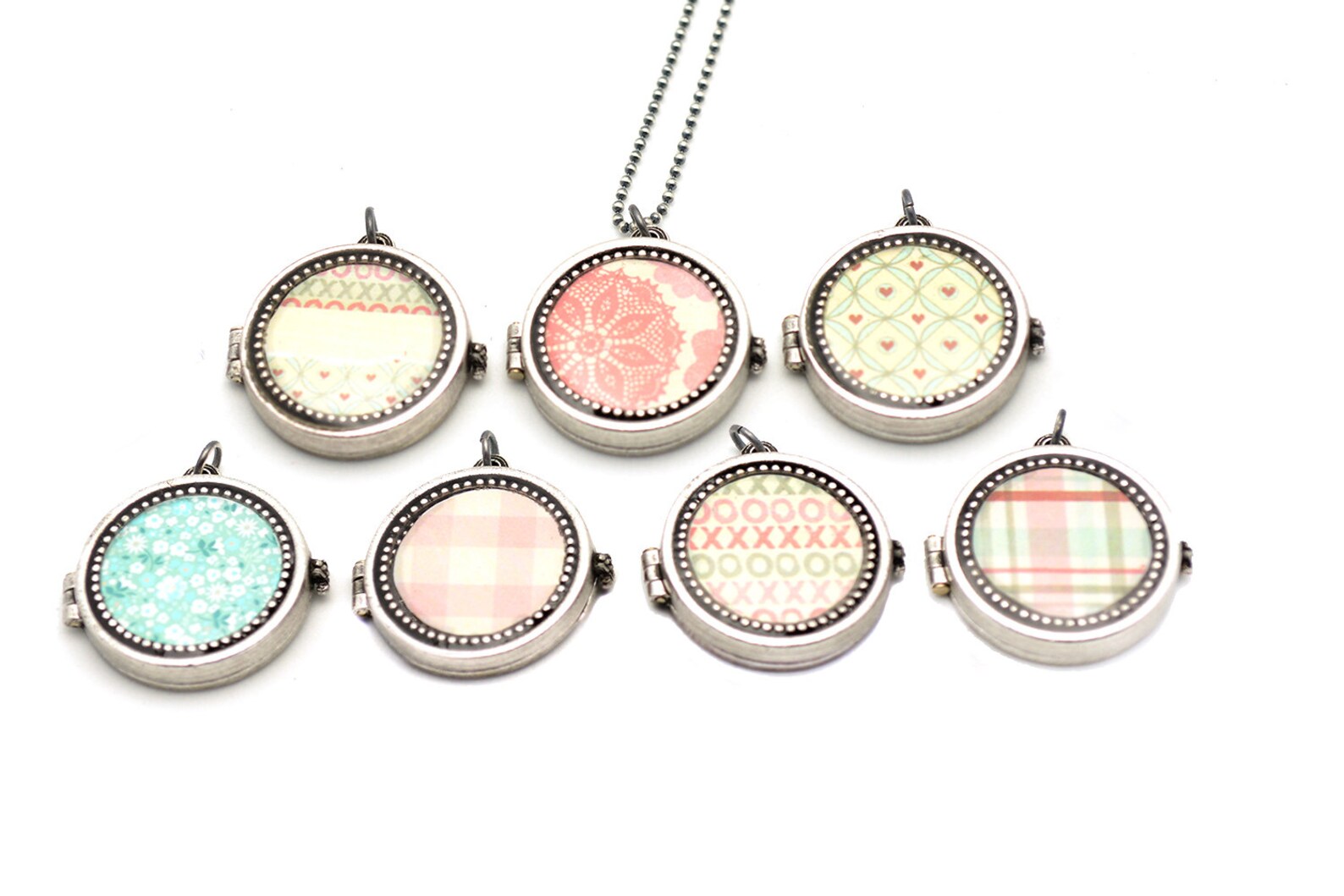 Silver Locket Necklace Silver Photo Locket Round Silver Etsy