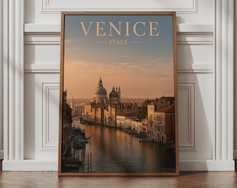 Venice Travel Poster, Venice Wall Art, Italy Travel Print, Vintage Venice Poster, Italian Wall Decor, Retro Travel Art, Venice Print