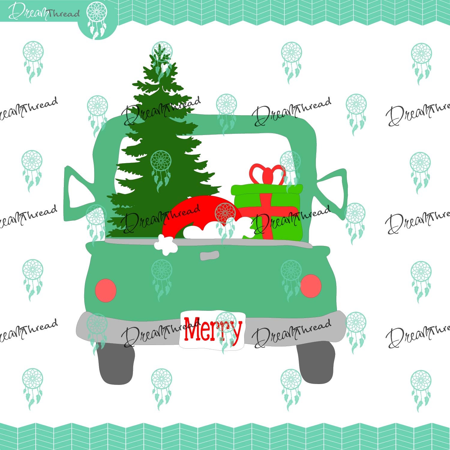 Download Christmas Vintage Truck Christmas Santa Christmas tree svg ...