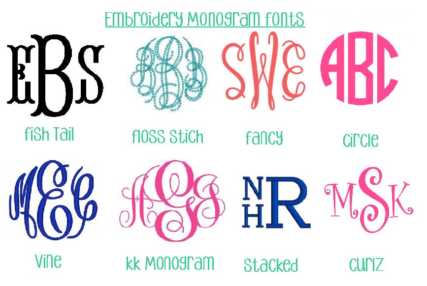 Monogram Embroidered TShirt Left Chest Monogram Monogram Etsy
