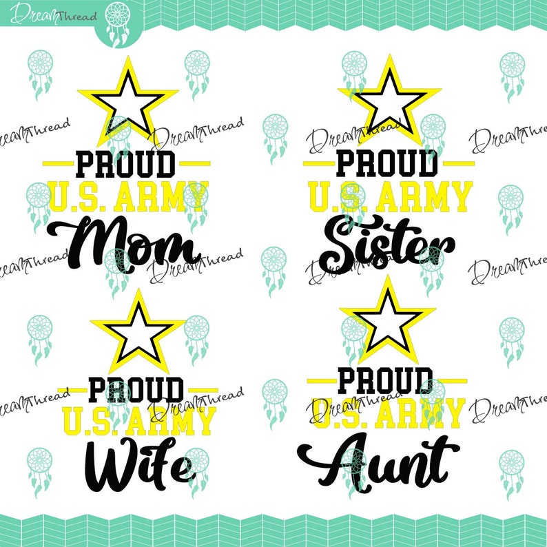 Download Proud US Army Mom Wife sister aunt SVG file DXF Cutting | Etsy