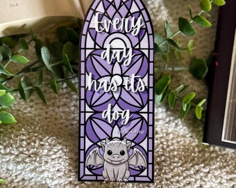 Knight and the moth bookmark, Gargoyle, Bartholomew quote, Book quote