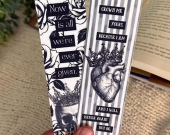 Crown me yours quote, booktok gifts, bookish merch, romantasy bookmark
