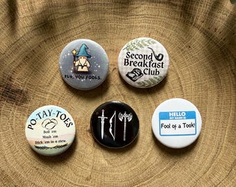 Lord of the rings pins, gift for LOTR lover, reader mini pins