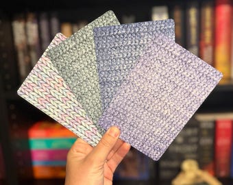 Neutral Knit Kindle Insert, Bookish Vibe Decor, Laminated E-reader Accessory