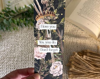 Shield of sparrows merch, romantasy bookmark, I love you quote