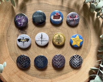 Fourth wing inspired pins, Bookish accessories, Basgaith, onyx storm