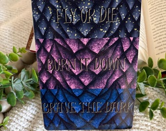 Fourth Wing Kindle Insert, Fly or Die, Burn It Down, Brave the Dark (Laminated)