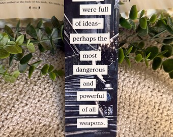 Throne of Glass quote, Fantasy bookmark, Bookish gifts